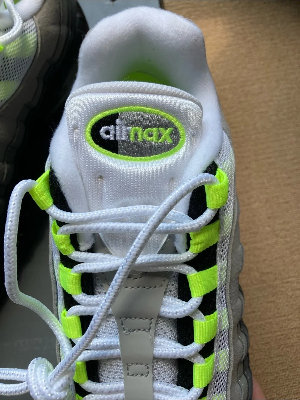 Nike Men’s White, Gray & Volt Air Max Sneakers